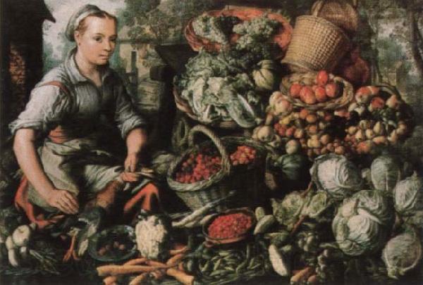 Joachim Beuckelaer Museum national market woman with fruits, Gemuse and Geflugel France oil painting art